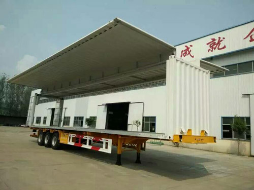 翼开启厢式半挂车